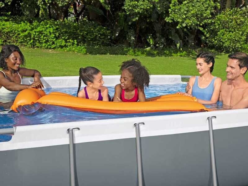 Bestway Power Steel 56629 - 282 x 196 x 84 cm - Piscine hors-sol + pompe de filtration 16 W