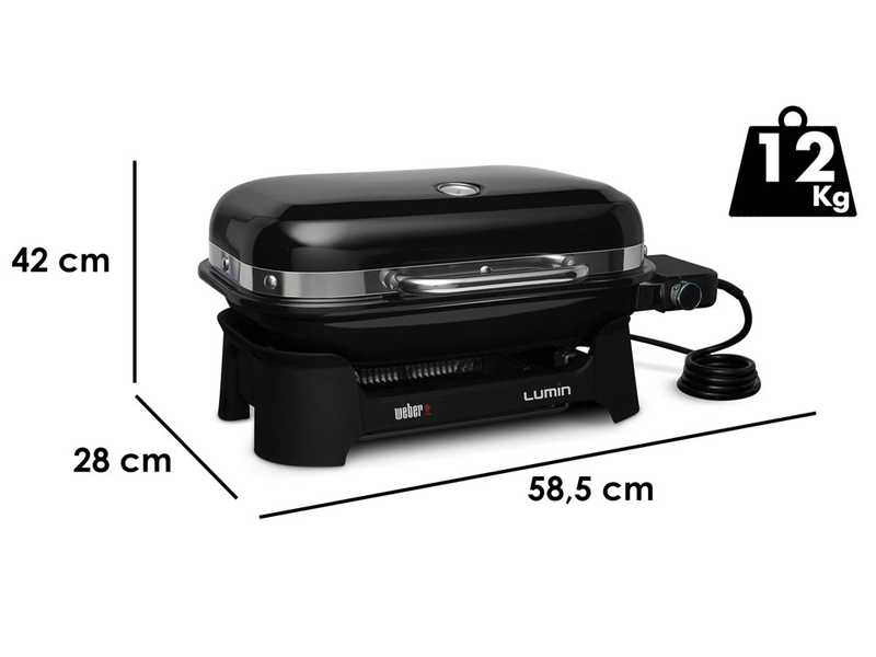 Weber Lumin Compact Black - Barbecue &eacute;lectrique portable