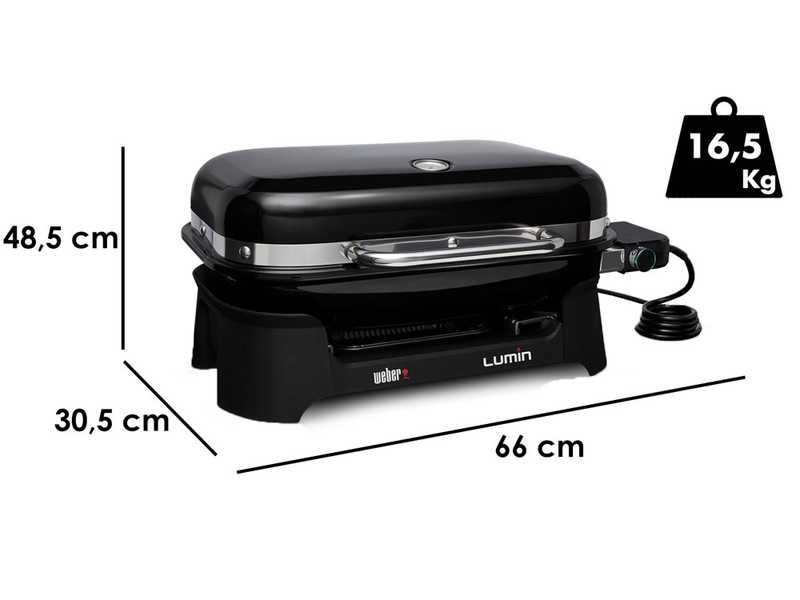 Weber Lumin Black - Barbecue &eacute;lectrique portable
