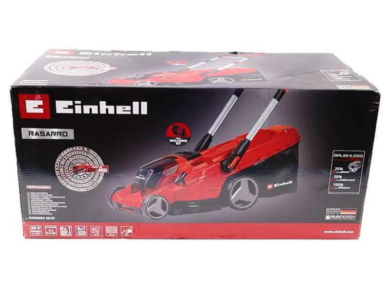 Tondeuse &agrave; batterie Einhell RASARRO 36/42 - 2 batteries 18V 5.2AH