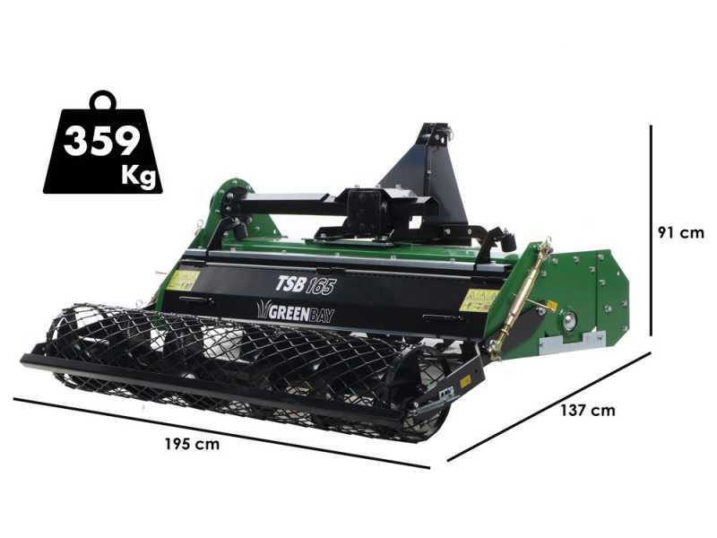 GreenBay TSB 165 - Enfouisseur de pierres pour tracteur