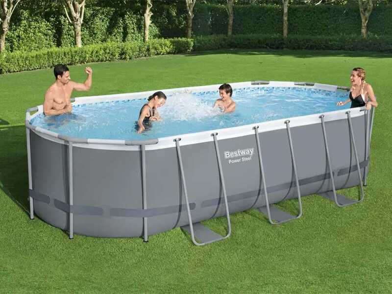 Bestway Power Steel 56710 - 549 x 274 x 122 cm - Piscine ovale