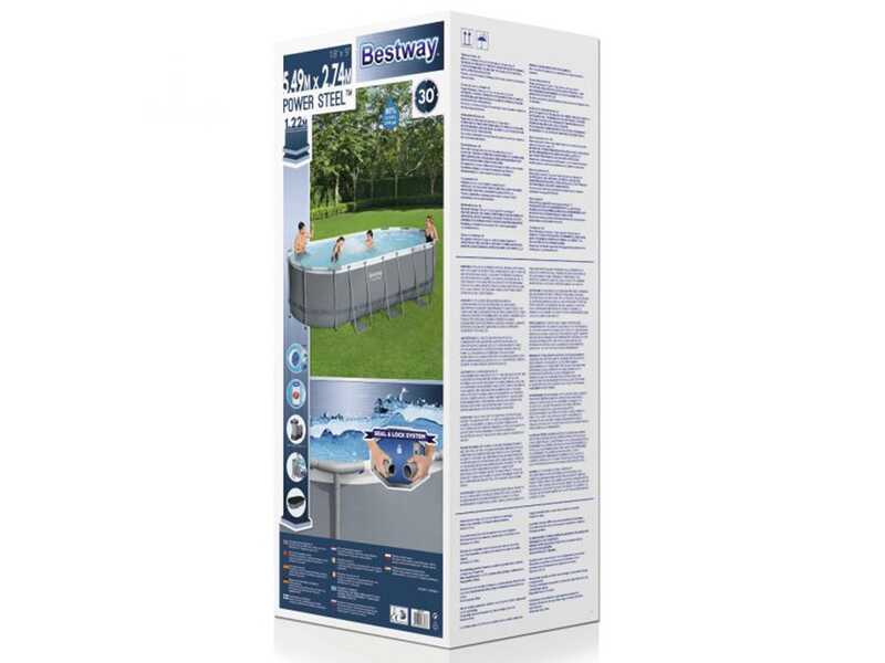 Bestway Power Steel 56710 - 549 x 274 x 122 cm - Piscine ovale