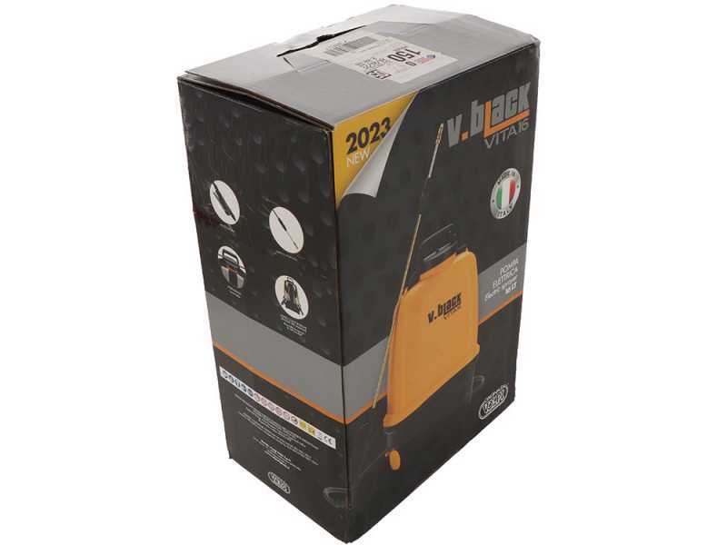 Pompe de pulv&eacute;risation &eacute;lectrique &agrave; dos Volpi V-BLACK VITA 16