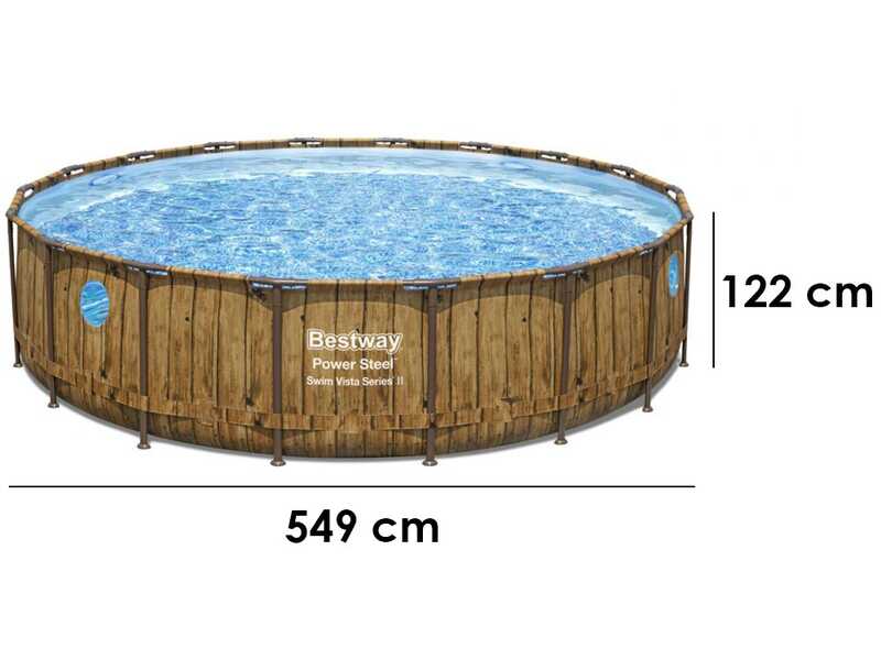 Bestway Power Steel Swim Vista 56977 - &Oslash;549x122 cm - Piscine ronde