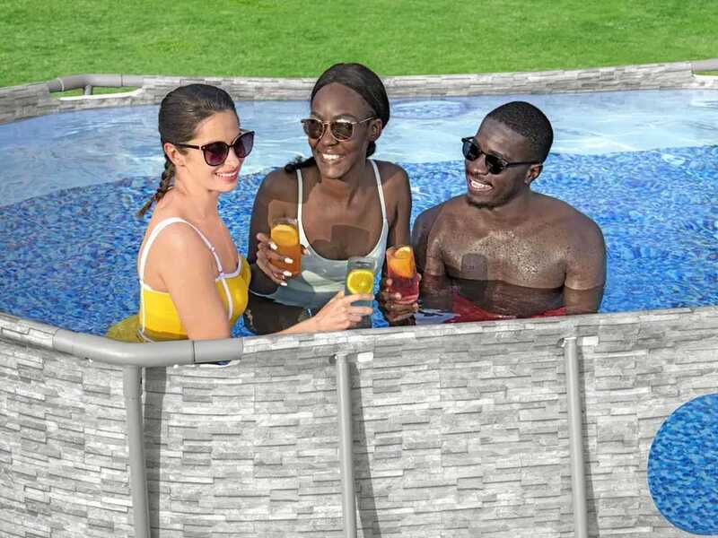 Bestway Power Steel Swim Vista 56714 - 427 x 250 x 100 cm - Piscine ovale