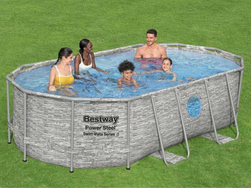 Bestway Power Steel Swim Vista 56714 - 427 x 250 x 100 cm - Piscine ovale