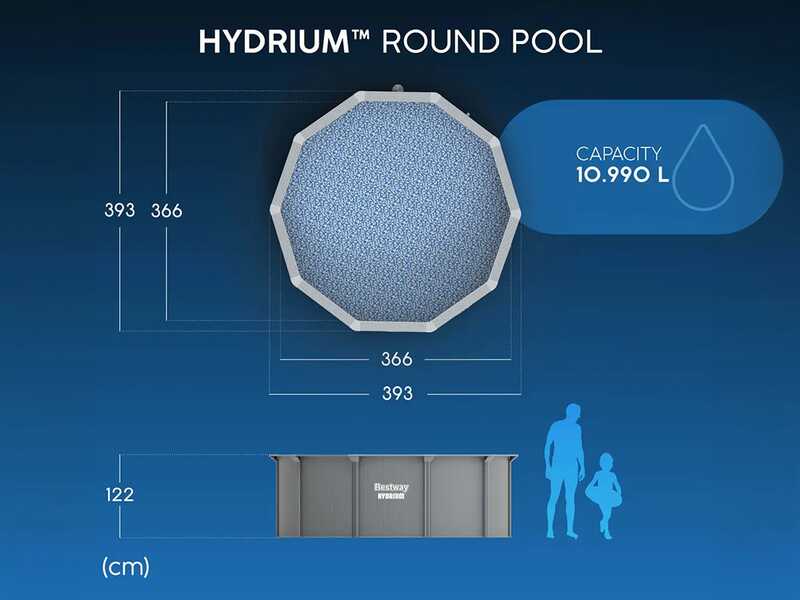 Bestway Hydrium 56574 - &Oslash;366x122 cm - Piscine ronde