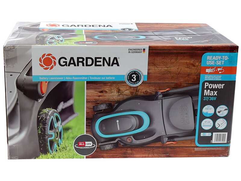 Gardena PowerMax 37/36V P4A - Tondeuse &agrave; gazon &agrave; batterie - SANS BATTERIE NI CHARGEUR