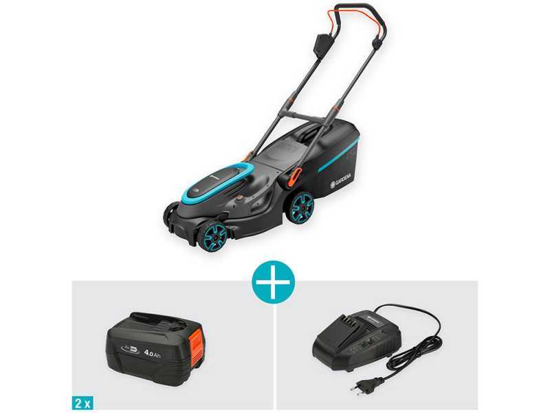Tondeuse &agrave; gazon sur batterie Gardena PowerMax 37/36V P4A - 4ah - 37 cm
