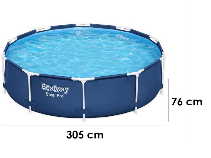 Bestway Steel Pro 56679 - &Oslash;305x76 cm - Piscine ronde + pompe de filtration 16 W