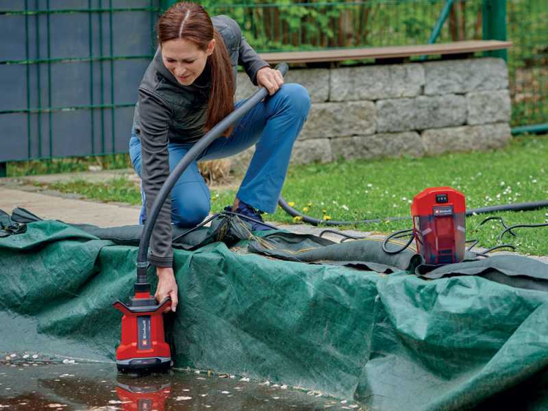 Einhell GE-DP 18/25 - Solo - Pompe immerg&eacute;e pour eaux charg&eacute;es - SANS BATTERIE NI CHARGEUR DE BATTERIE