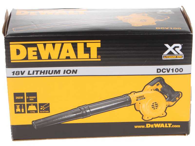 DeWalt DCV100-XJ - Souffleur &eacute;lectrique &agrave; batterie - SANS BATTERIE NI CHARGEUR