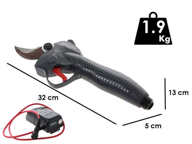 Zanon Shark ZS50 - S&eacute;cateur &eacute;lectrique de taille - 50.4 V 2.9 Ah