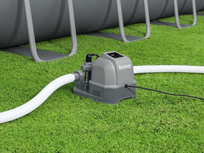 &Eacute;lectrolyseur d'eau sal&eacute;e Hydrogenic Bestway - D&eacute;bit d'eau min. 1 249 L/H - Capacit&eacute; max. 26 498 L