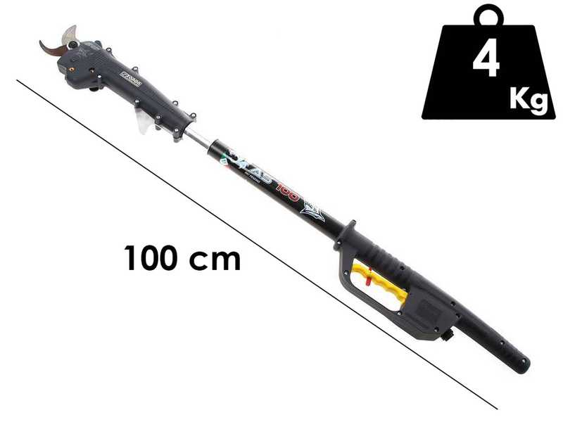 Zanon Shark ZS50 - S&eacute;cateur &eacute;lectrique de taille sur perche - 50.4 V 2.9 Ah - 100 cm