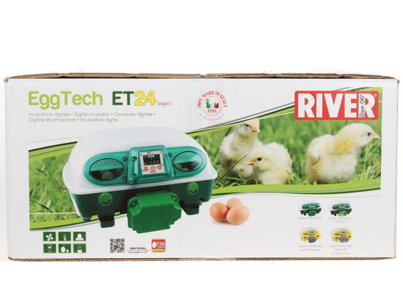 River Systems ET 24 SUPER BIOMASTER - Couveuse pour &oelig;ufs automatique - 24 &oelig;ufs