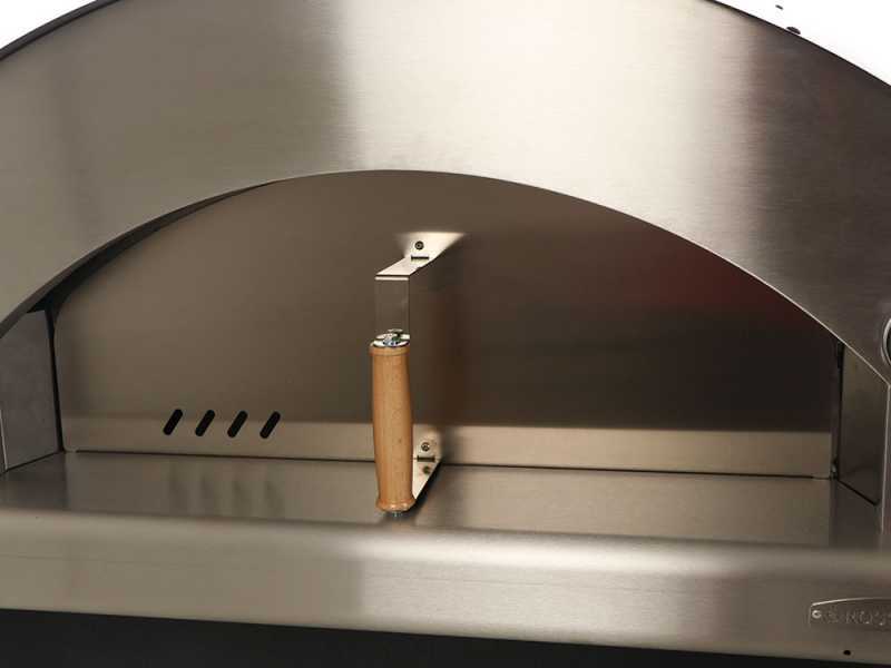 Rossofuoco Campagnolo - Four &agrave; bois d'ext&eacute;rieur avec chariot - Rouge