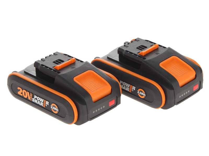 Taille-haie &agrave; batterie Worx Nitro WG286E - 2x 20V 2Ah - lamier 60 cm en acier