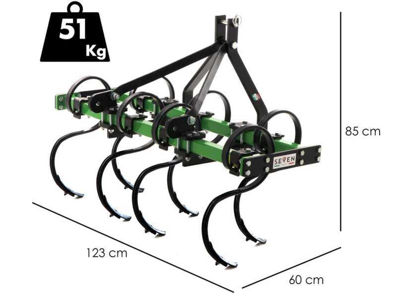 Seven Italy Vibropac 120 - Vibroculteur  - 7 dents - Largeur de travail 120 cm