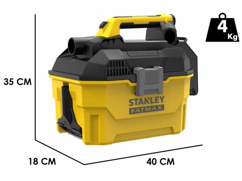 Stanley V20 SFMCV002B-XJ - Aspirateur solides et liquides portatif &agrave; batterie - 18V 4,0Ah