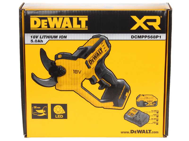DeWalt DCMPP568N-XJ - S&eacute;cateur &eacute;lectrique de taille - Diam&egrave;tre de coupe 38 mm - SANS BATTERIE ET SANS CHARGEUR