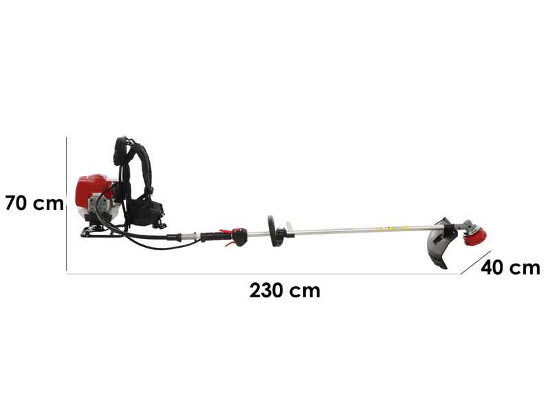 EuroMech ZHO 50C - D&eacute;broussailleuse &agrave; dos &agrave; essence 4 temps - Moteur Honda GX50