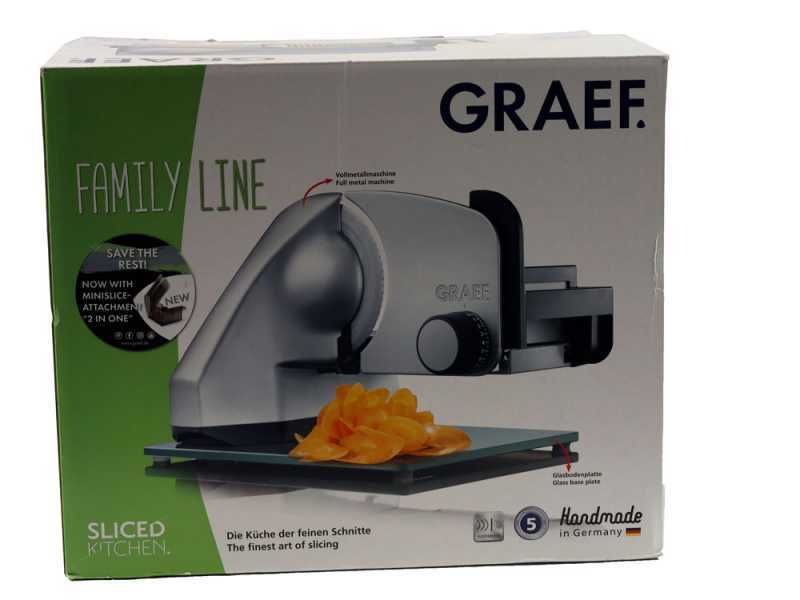 Graef Classic C99 Silver - Trancheuse 2 en 1 avec trancheuse &agrave; l&eacute;gumes - Lame de 170 mm