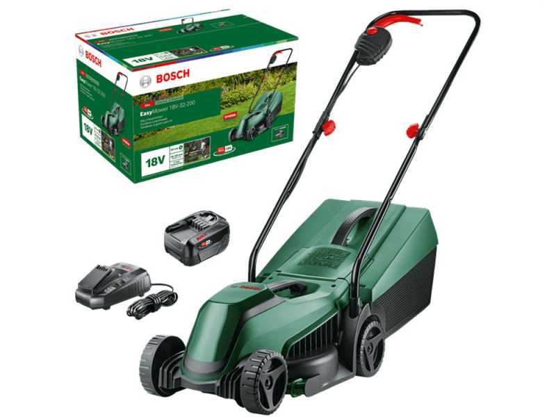 Tondeuse &agrave; gazon &eacute;lectrique &agrave; batterie BOSCH EasyMower 18-32 - 200 - 18V 4Ah