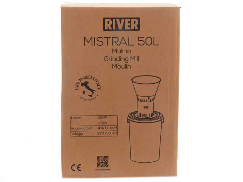 Moulin &eacute;lectrique pour c&eacute;r&eacute;ales River Systems MISTRAL 55L - 1200W