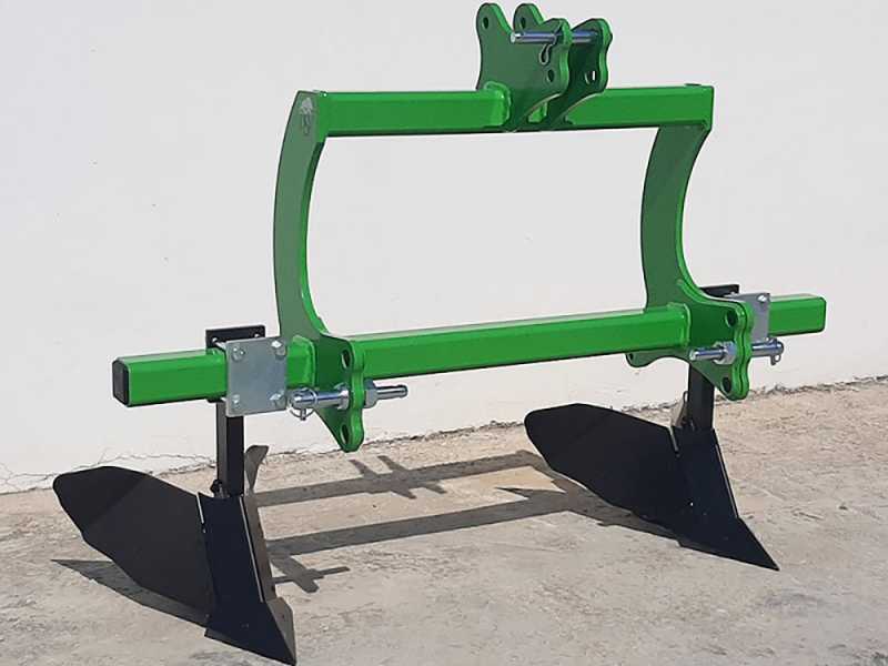 Seven Italy Big - Butteur &agrave; 2 dents - Ch&acirc;ssis de 140 cm - Pour tracteurs avec attelage &agrave; trois points