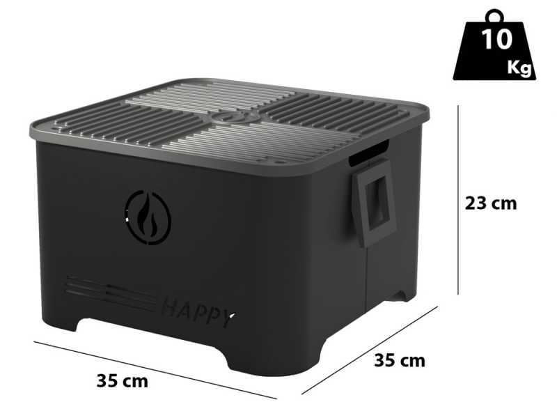 Linea VZ Happy Nero - Barbecue &agrave; pellets portable