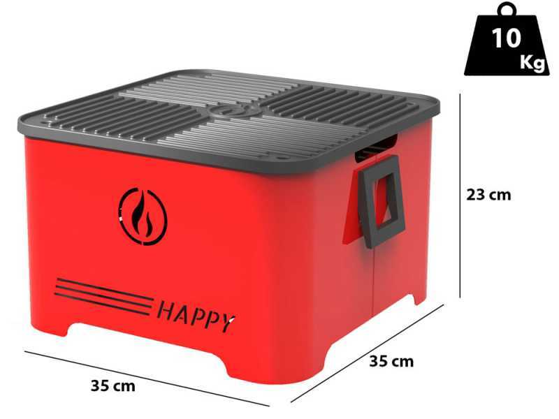 Linea VZ Happy Rosso - Barbecue &agrave; pellets portable