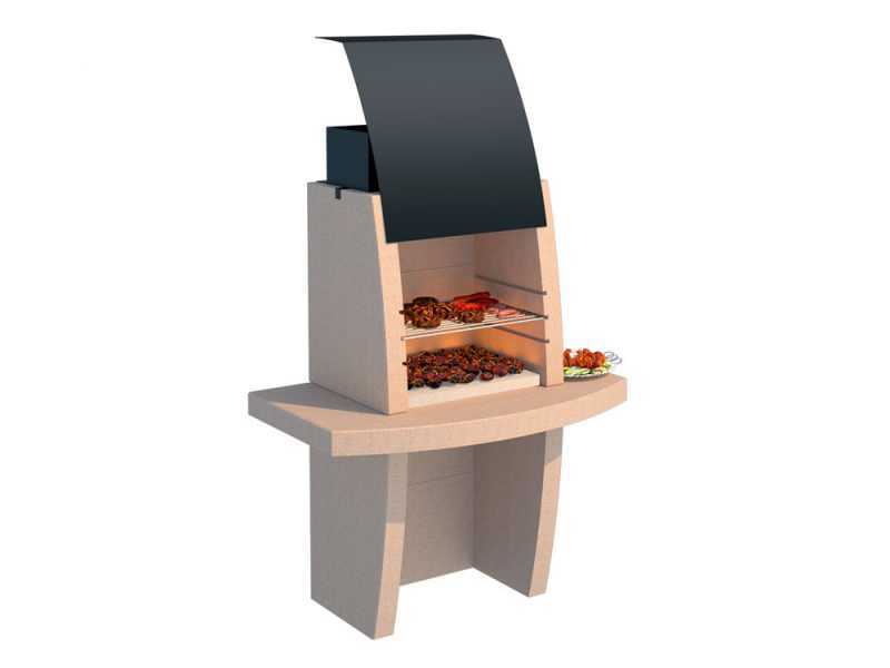 Linea VZ Formentera - Barbecue &agrave; bois et charbon en ma&ccedil;onnerie