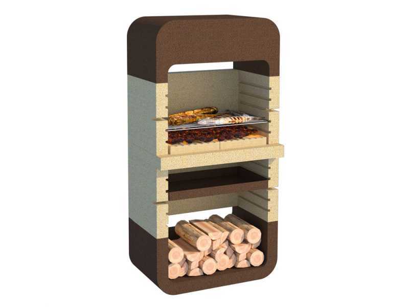 Linea VZ Monopoli - Barbecue &agrave; bois et charbon en ma&ccedil;onnerie