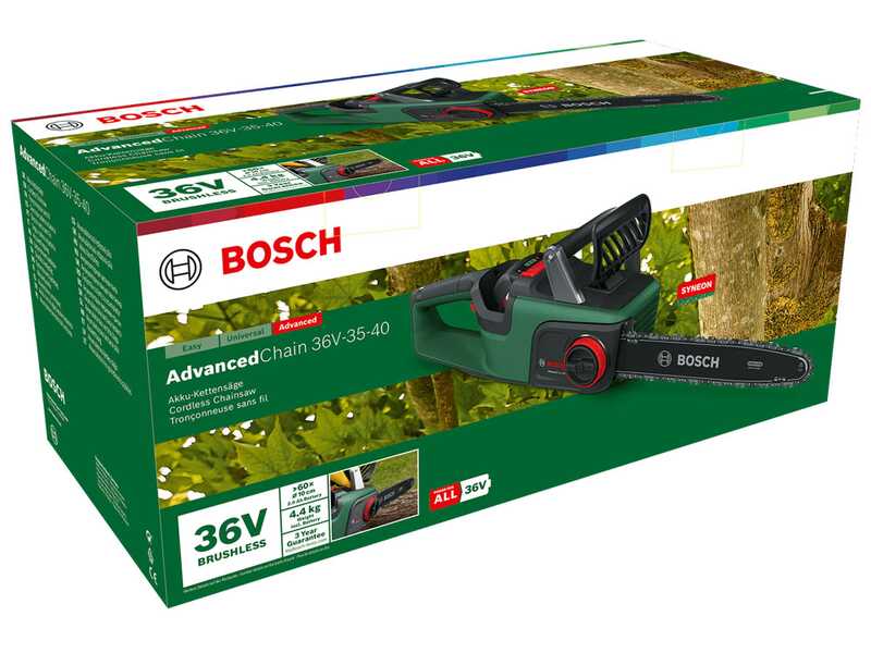 Bosch AdvancedChain 36V-35-40 - Tron&ccedil;onneuse dze coupe &agrave; batterie  - 36V 2Ah - Guide 35 cm