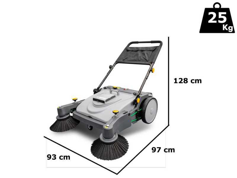 Lavor BSW 950 MF - Balayeuse &agrave; pouss&eacute;e manuelle - avec bac de ramassage