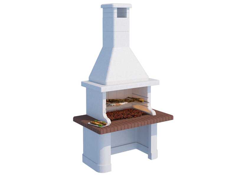 Linea VZ Vulcano - Barbecue &agrave; bois et charbon en ma&ccedil;onnerie