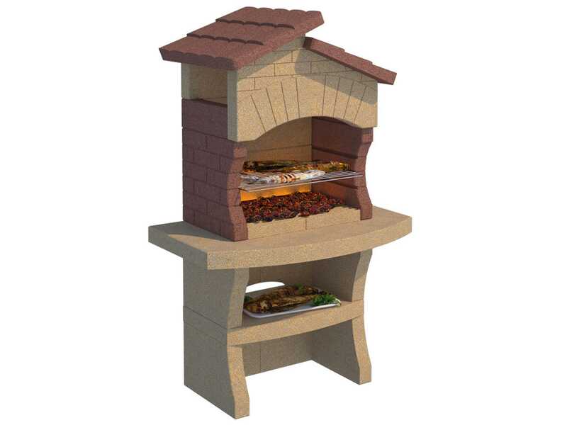 Linea VZ Minorca - Barbecue &agrave; bois et charbon en ma&ccedil;onnerie