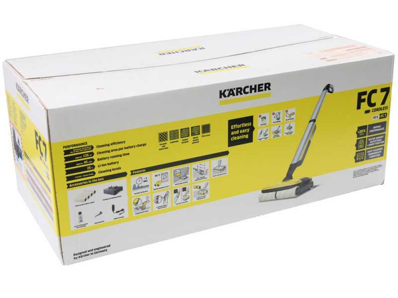 Nettoyeur de sols &agrave; batterie Karcher FC 7 Cordless - 3 en 1 : nettoie, s&egrave;che, aspire
