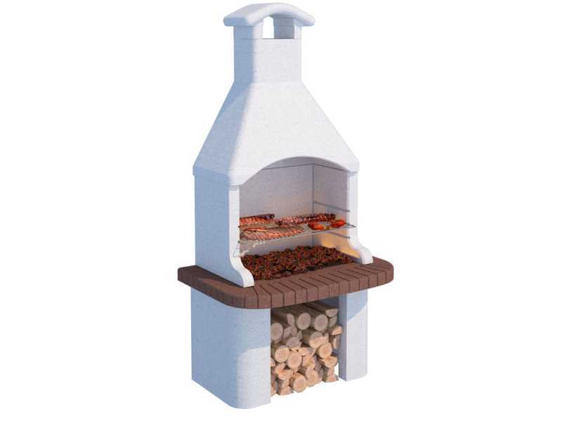 Linea VZ Tremiti - Barbecue &agrave; bois et charbon en ma&ccedil;onnerie
