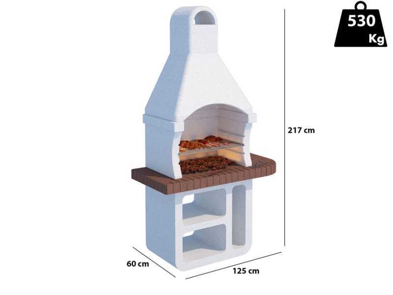 Linea VZ Elba - Barbecue &agrave; bois et charbon en ma&ccedil;onnerie