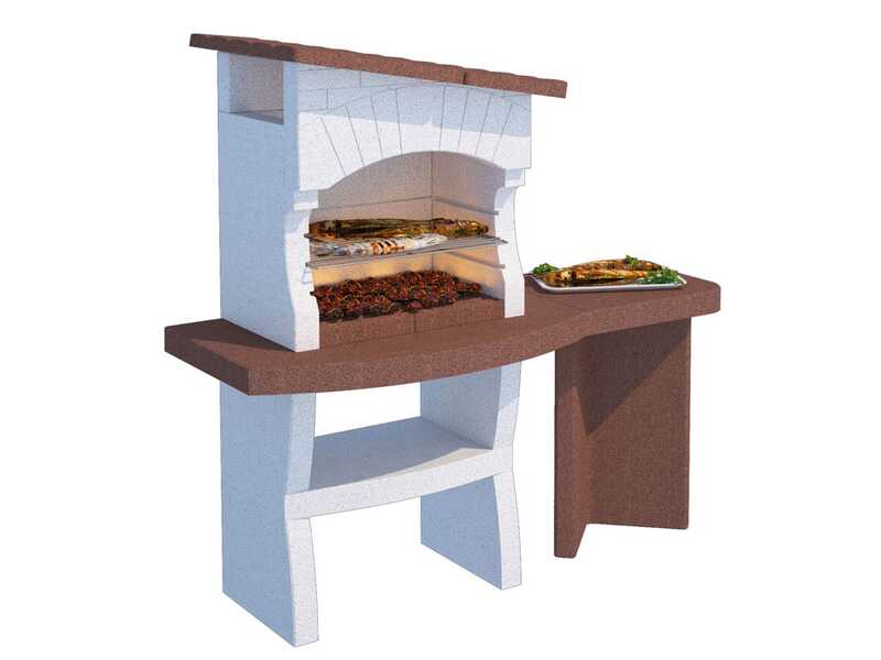 Linea VZ Portofino - Barbecue &agrave; bois et charbon en ma&ccedil;onnerie