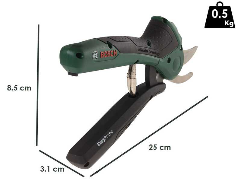 Bosch EasyPrune AssistCut - S&eacute;cateur &eacute;lectrique de taille - 3.6V 1.6Ah - Diam&egrave;tre de coupe 25 mm