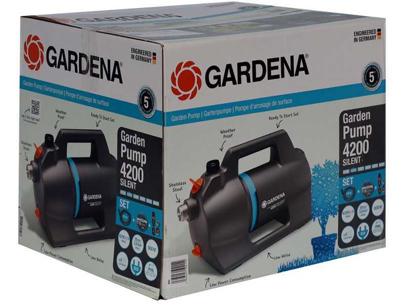 Gardena 4300 Silent - Pompe de jardin &eacute;lectrique auto-amor&ccedil;ante - 650 W