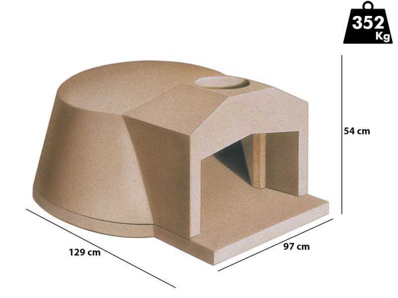 Linea VZ F1 - Four &agrave; bois encastrable avec chambre &Oslash; 85 cm - Capacit&eacute; de cuisson 3 pizzas