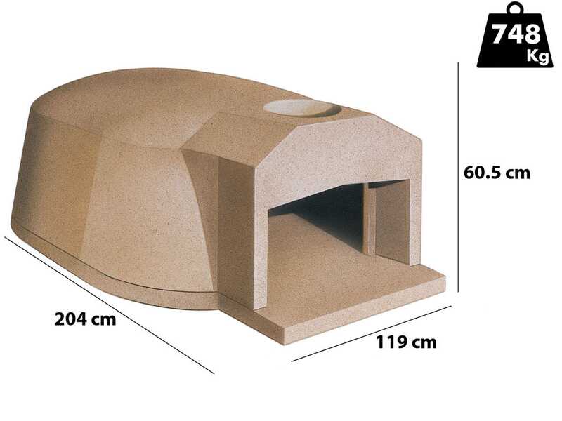 Linea VZ F3 - Four &agrave; bois encastrable avec chambre de 107x160 cm - Capacit&eacute; de cuisson 8 pizzas