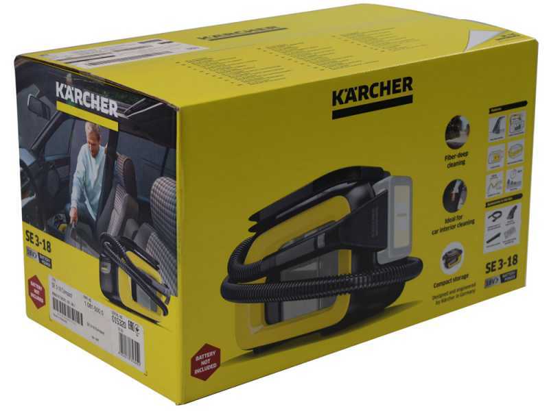 KARCHER SE 3-18 (avec Batterie) Aspirateur Nettoyeur canapé moquette sans  fil - Injecteur Extracteur 889760