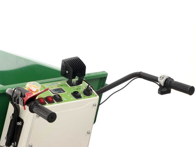 GREENBAY eDumper 500-H -Brouette &eacute;lectrique &agrave; batterie - 48V 32Ah - Basculement hydraulique