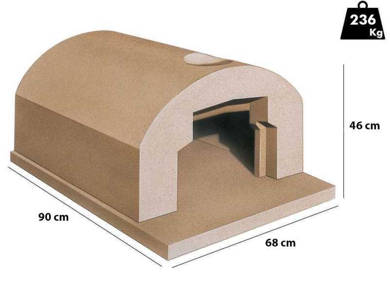 Linea VZ F4 - Four &agrave; bois avec plan de cuisson 56x61 cm - Capacit&eacute; de cuisson 2 pizzas